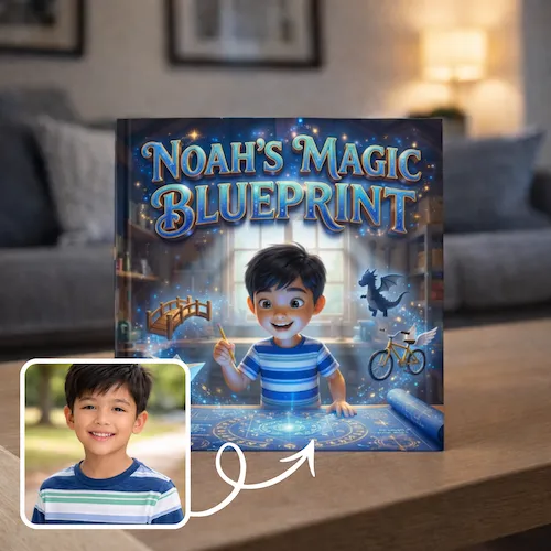 Personalized storybook - Noah's Magic Blueprint - Genie in a Book