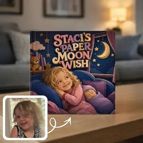 Personalized storybook - Staci's Paper Moon Wish - Genie in a Book