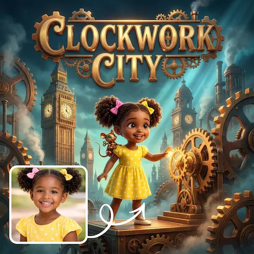 Personalized storybook - Clockwork City - Genie in a Book