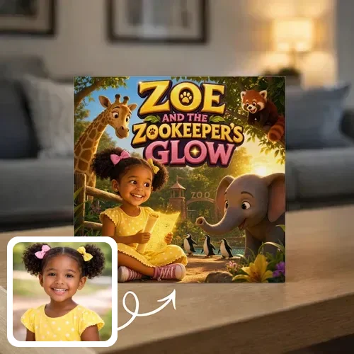 Personalized storybook - Zoe and the Zookeeper's Glow - Genie in a Book